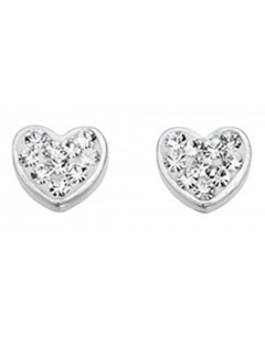 Earring heart 925/1000 silver