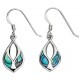 Earring enamel navy in 925/1000 silver