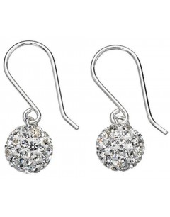 Earring with facet in 925/1000 silver