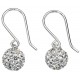 Earring with facet in 925/1000 silver