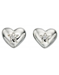 Earring heart 925/1000 silver