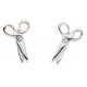 Earring pair of scissors, 925/1000 silver