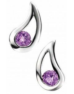 Earring amethyst in 925/1000 silver