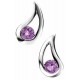 Earring amethyst in 925/1000 silver