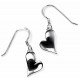 Earring heart 925/1000 silver