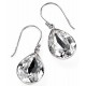 Earring crystal in 925/1000 silver