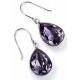 Earring crystal in 925/1000 silver