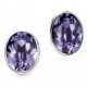 Earring amethyst in 925/1000 silver