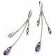 Earring amethyst in 925/1000 silver