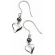 Earring heart 925/1000 silver