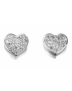 Earring heart 925/1000 silver