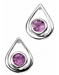 Earring amethyst in 925/1000 silver