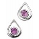 Earring amethyst in 925/1000 silver