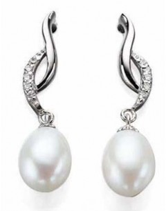 Earring pearl in 925/1000 silver