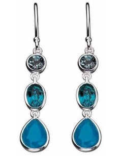 Earring swarovski, turquoise color in 925/1000 silver