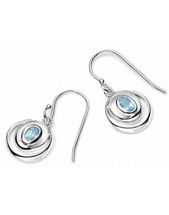 Earring topaz in 925/1000 silver