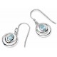 Earring topaz in 925/1000 silver