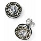 Earring zirconia and marcassite in 925/1000 silver