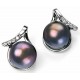 Earring pearl and zirconia in 925/1000 silver