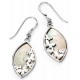 Earring butterflies and mother of pearl in 925/1000 silver