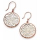 Earring motifs mother-of-pearl rose gold plated in 925/1000 silver