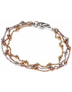 Trend Bracelet gold plated pink and white gold, gold plated in 925/1000 silver