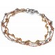 Trend Bracelet gold plated pink and white gold, gold plated in 925/1000 silver