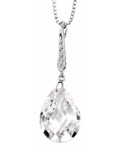 Necklace drop zirconia in 925/1000 silver