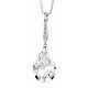 Necklace drop zirconia in 925/1000 silver