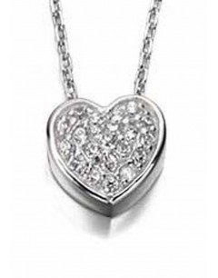 Necklace hearts zirconia in 925/1000 silver