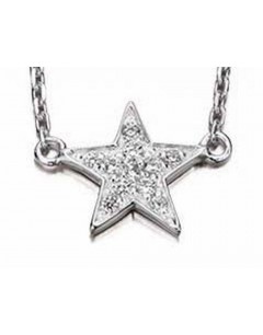 Necklace star zirconia in 925/1000 silver