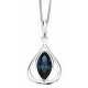 Necklace Swarovski crystal, in 925/1000 silver