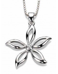 Flower necklace in 925/1000 silver