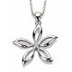 Flower necklace in 925/1000 silver