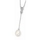 Necklace with pearl and zirconia in 925/1000 silver