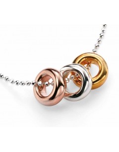 Necklace three rings gold-plated in 925/1000 silver