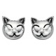 Earring cat in 925/1000 silver