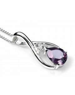 Necklace amethyst in 925/1000 silver