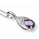 Necklace amethyst in 925/1000 silver