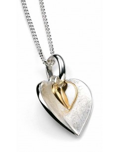 Padded hearts in 925/1000 silver