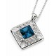 Necklace Swarovski crystal, in 925/1000 silver