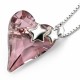 Collar heart crystal star in 925/1000 silver