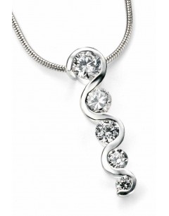 Necklace trend zirconia in 925/1000 silver