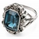 My-jewelry – D3204b – Ring comtésse crystal navy blue 925/1000 silver