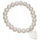 My-jewelry - D4683 - Bracelet stretch heart and pearl in 925/1000 silver