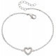 My-jewelry - D4684 - Bracelet stretch heart and zirconia in 925/1000 silver