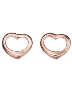 My-jewelry - D5020 - earring heart rose gold plated in 925/1000 silver