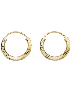 My-jewelry - D236 - Loop ear ring gold plated in 925/1000 silver