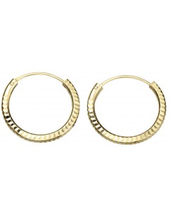 My-jewelry - D237 - Loop ear ring gold plated in 925/1000 silver