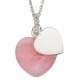 My-jewelry - D3846 - Collar chic hearts and rose quartz, 925/1000 silver